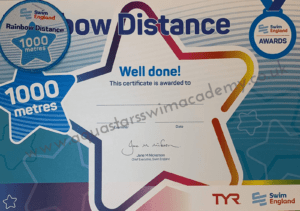 I: Rainbow Distance Certificate & Badge (1000m)