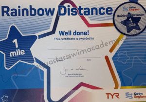 J: Rainbow Distance Certificate & Badge (1 Mile)