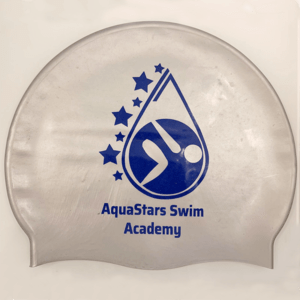 AquaStars Silver Silicone Swimming Cap